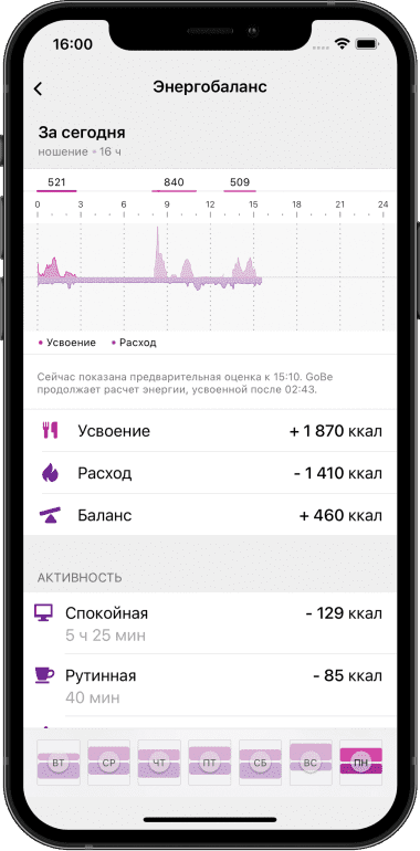 Умный браслет HEALBE GoBe