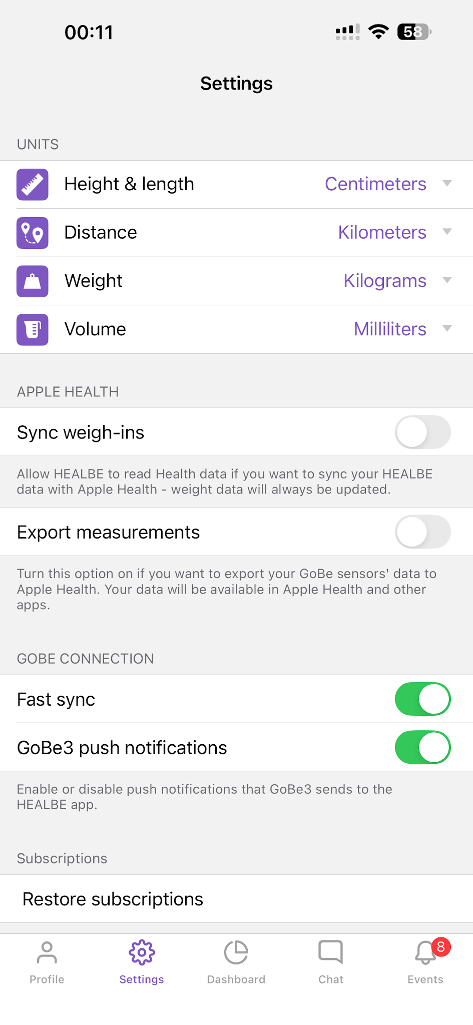 Apple Health Settings 2